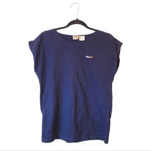 Ellesse Women's Navy Blue Logo Cotton Shirt Size US 2
